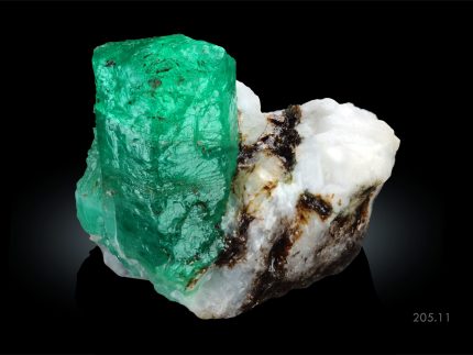 Emerald on Feldspar Photo