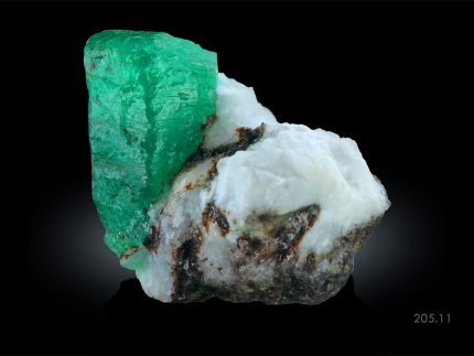 Emerald on Feldspar Photo