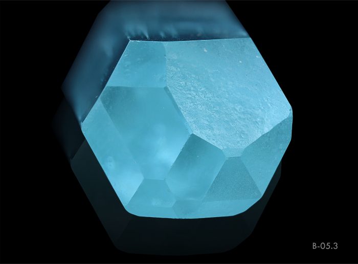 Three multi faces termination Aquamarine Crystals with Feldspar Photo