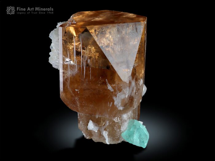 Floater Topaz with Fluorite from Pakistan