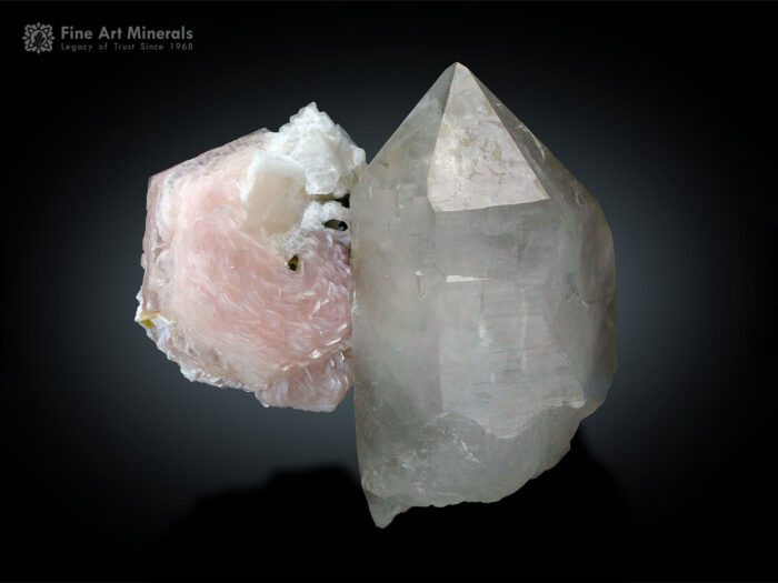 Lepidolite flower on Quartz from Pakistan