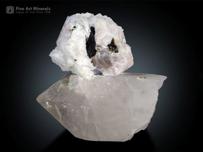 Lepidolite flower on Quartz from Pakistan