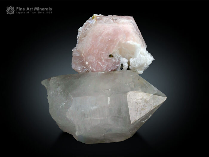 Lepidolite flower on Quartz from Pakistan