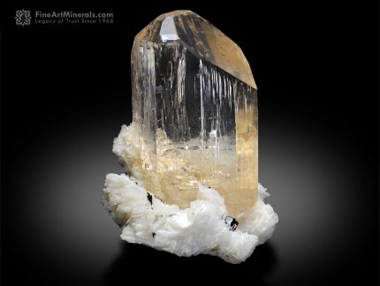 Topaz with Schorl-Mica and Snow White Albite