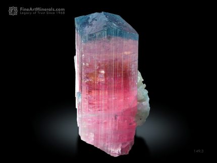Blue cap pink Tourmaline with Albite from Afghanistan