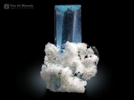 Aquamarine with Schorl Spray and Albite from Skardu Pakistan