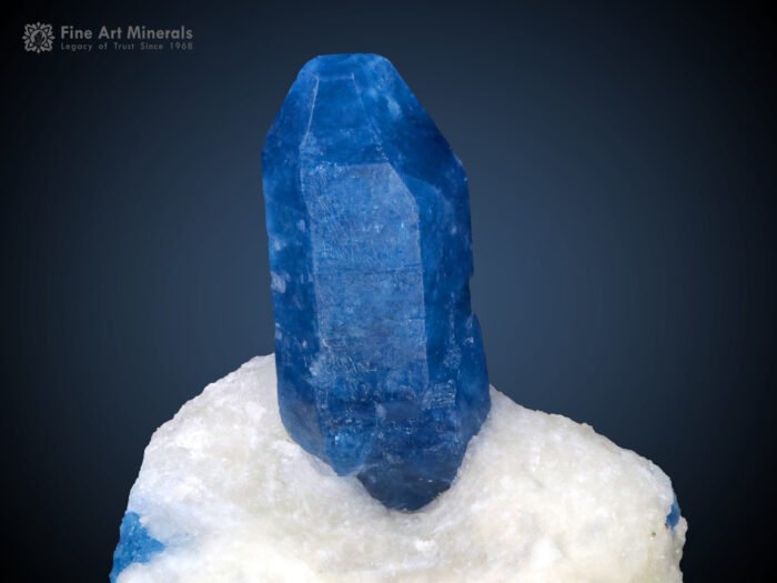 Afghanite Crystal on Calcite from Afghanistan