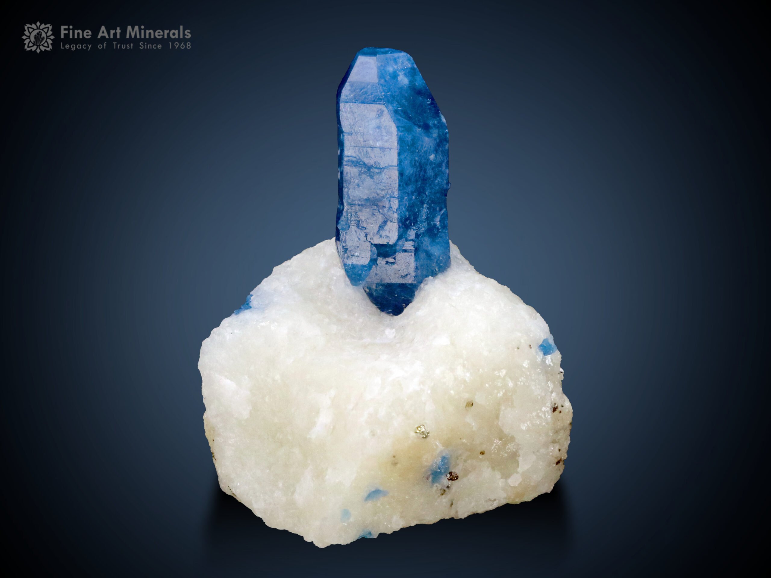 Afghanite Crystal on Calcite from Afghanistan