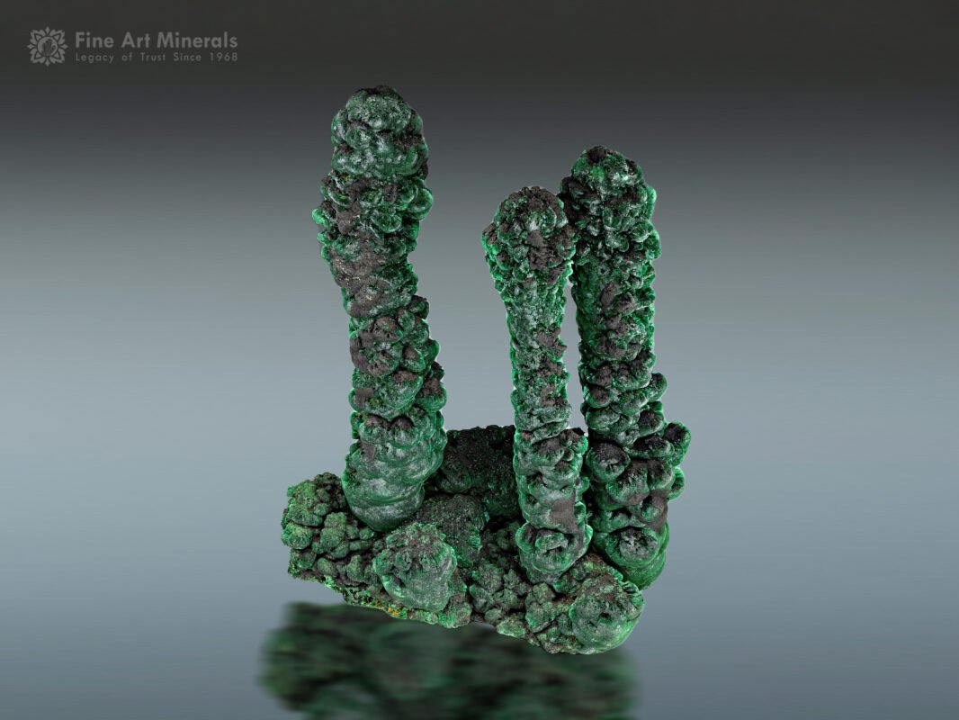 Malachite Stalactite Specimen from Congo