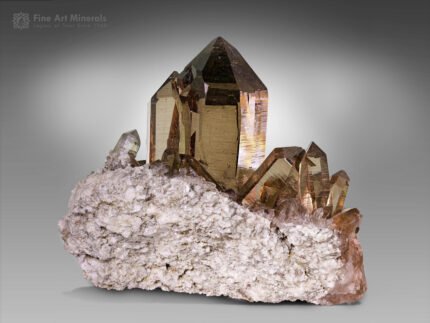 Smoky Quartz on Matrix from Switzerland