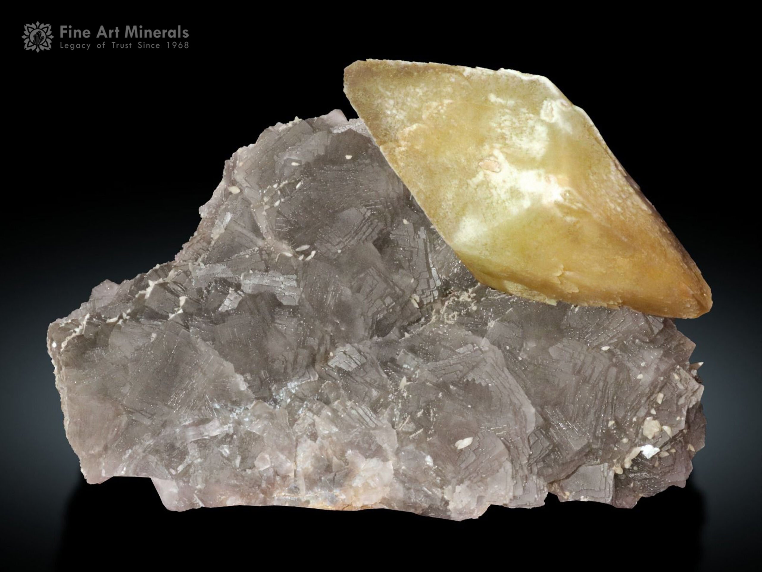 Calcite on Fluorite Matrix from Baluchistan Pakistan
