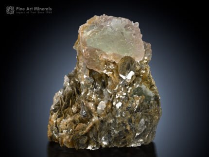 Fluorite with Muscovite on Matrix from Nagar Pakistan