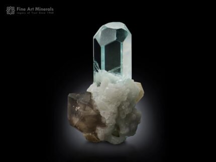 Aquamarine with Apatite and Smoky Quartz from Pakistan