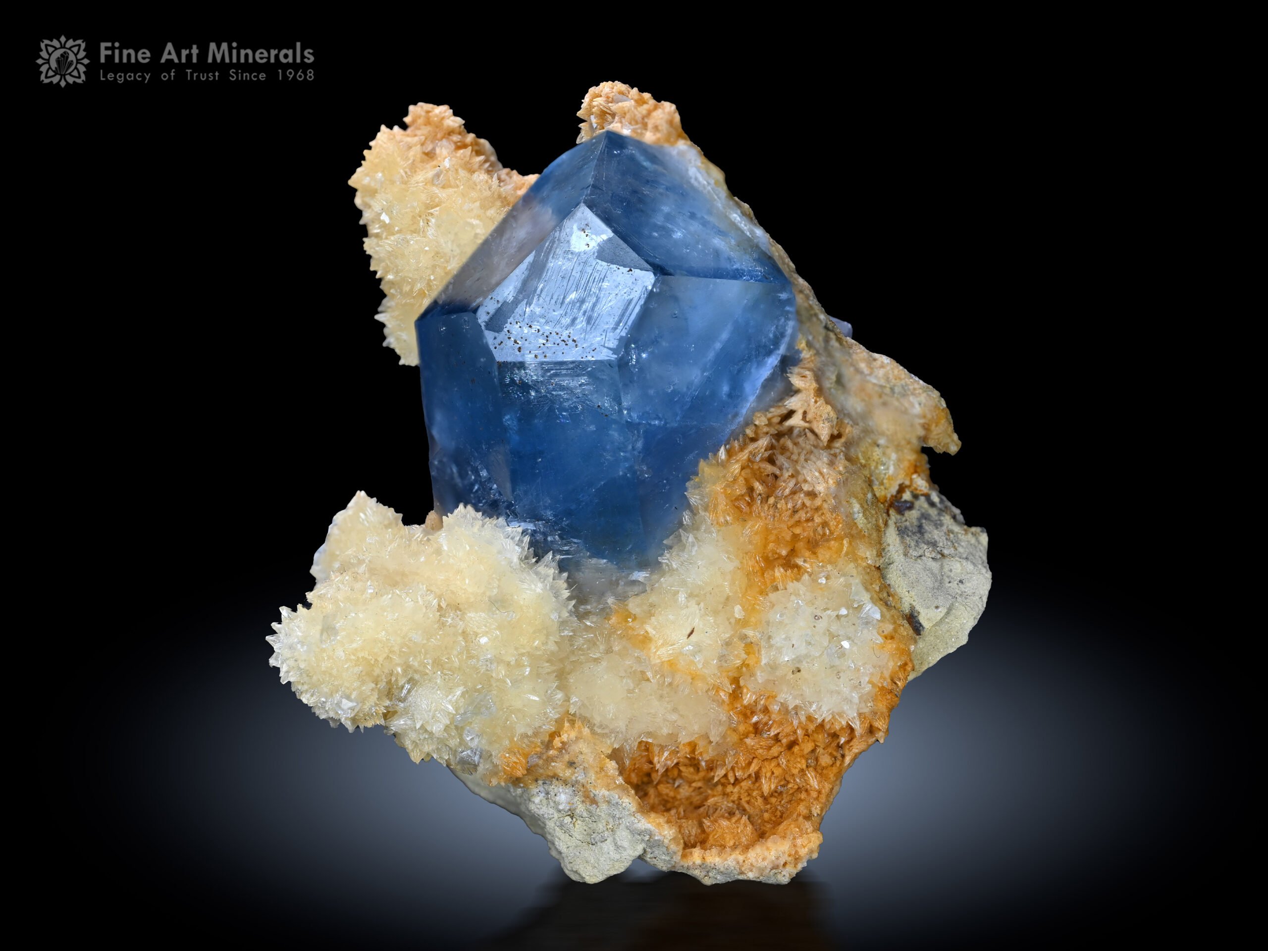 Celestine with Calcite from Afghanistan