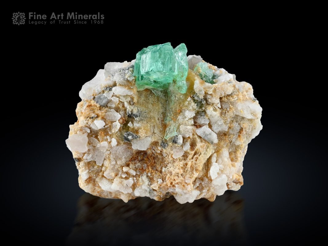 Stunning Emerald with Quartz from Panjsher Afghanistan