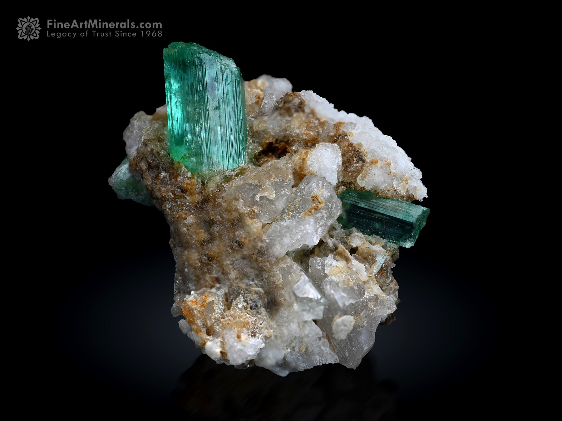 Stunning Emerald with Quartz from Panjsher Afghanistan