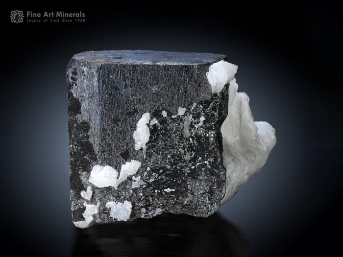 Columbite-(Mn) Crystal on Albite from Kunar Afghanistan