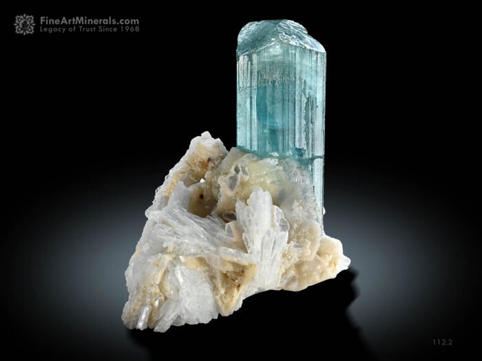 Sea foam Tourmaline with Cleavelandite from Afghanistan