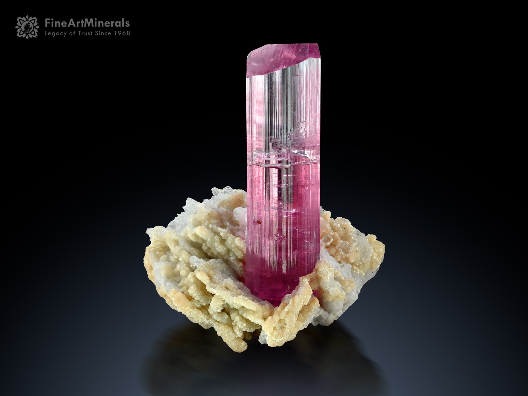 Pink Tourmaline with Albite from Paprok Afghanistan