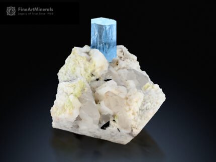 Aquamarine with Quartz, Schorl on Feldspar from Shigar Pakistan