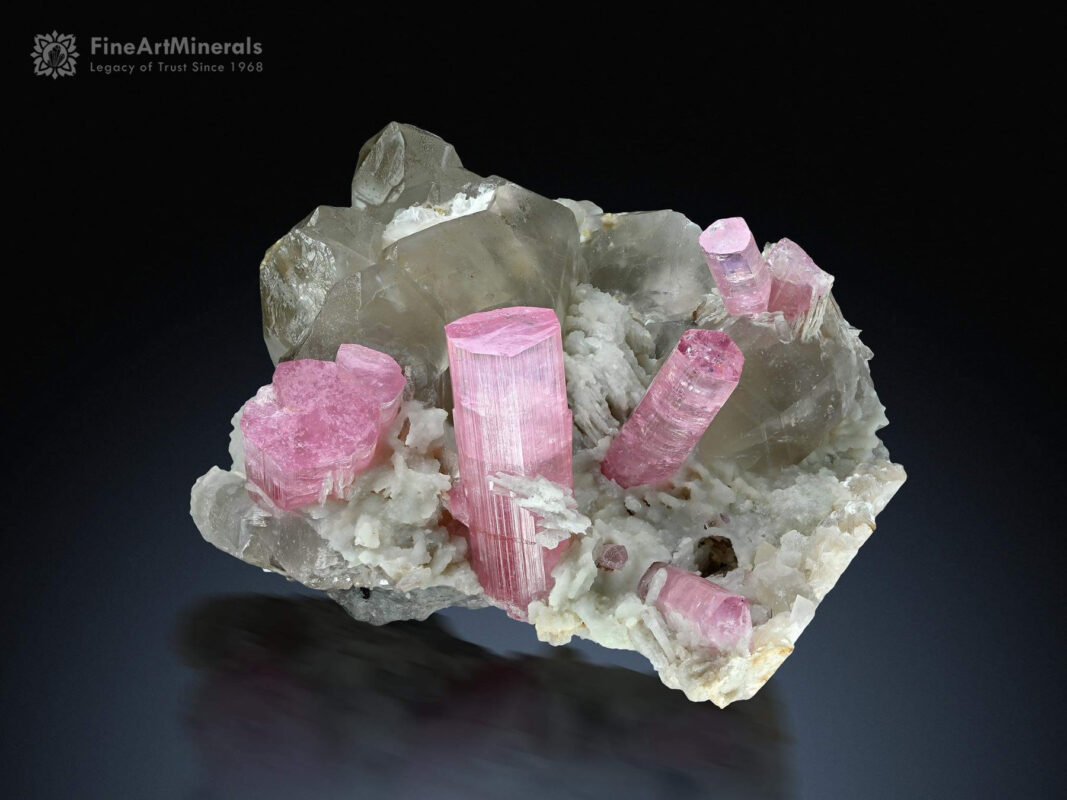 Tourmaline with Quartz on Albite from Nuristan Afghanistan
