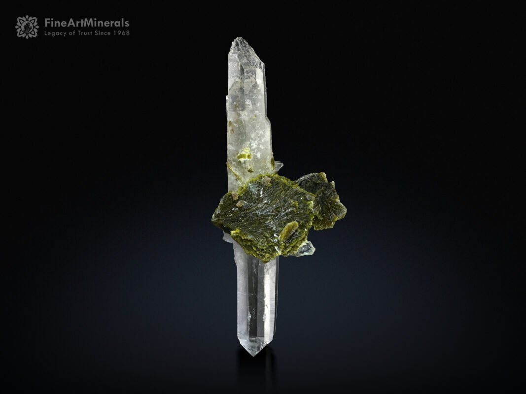 Double Terminated Quartz with Epidote from Shigar Pakistan