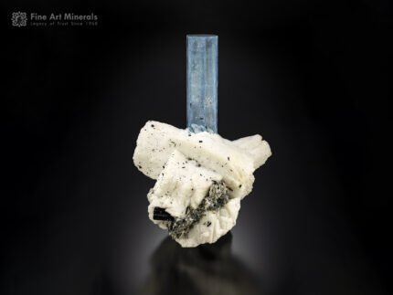 Aquamarine with Columbite on Matrix from Shigar Pakistan