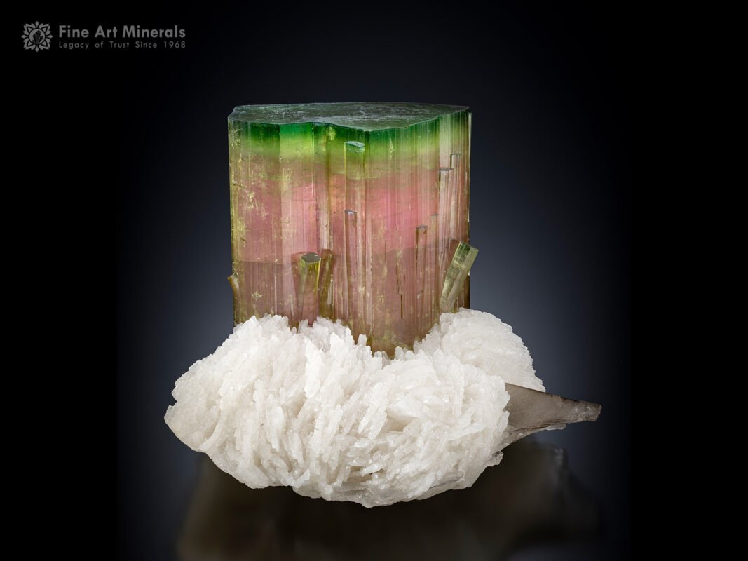 Tourmaline with Quartz and Cleavelandite from Paprok Afghanistan