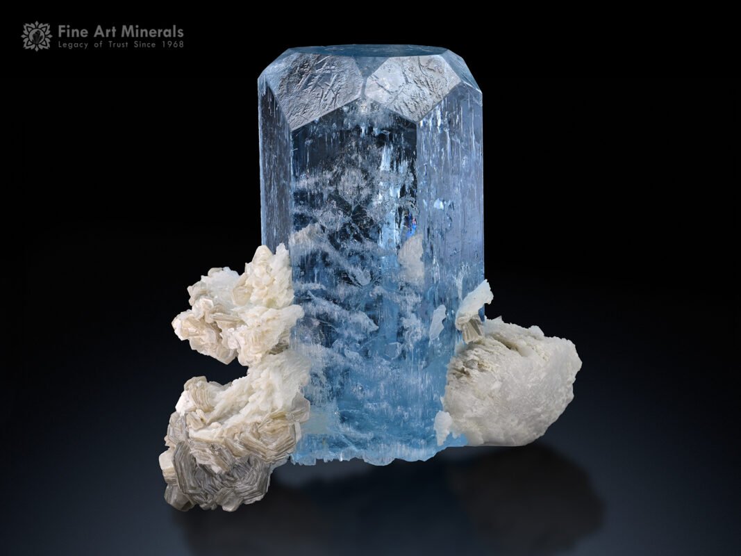 Aquamarine with Mica and Albite from Shigar Pakistan
