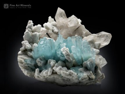 Aquamarine with Quartz Schorl and Feldspar from Pakistan