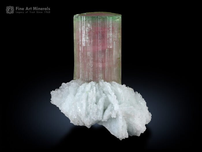 Tourmaline on Cleavelandite from Afghanistan