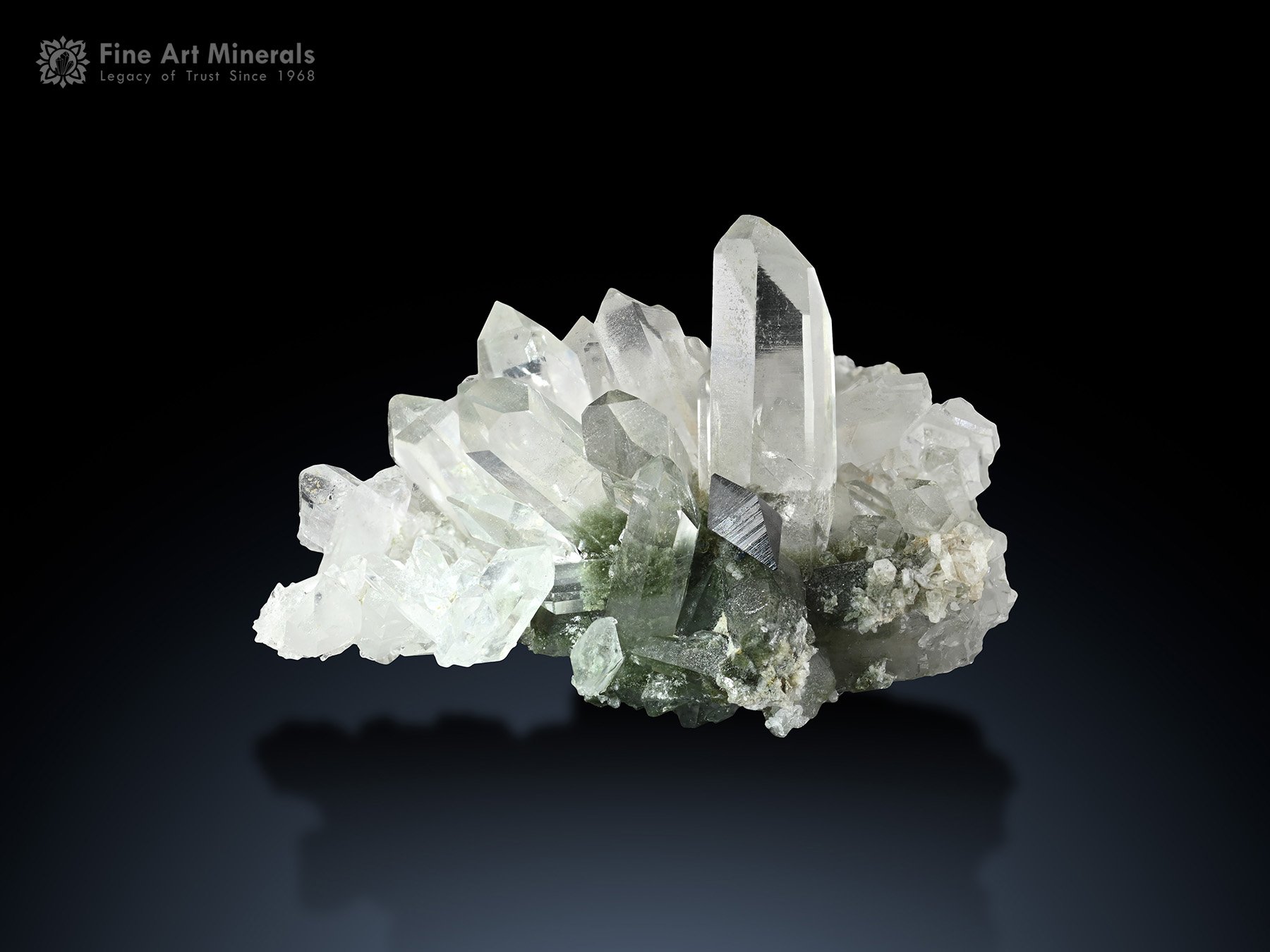 Anatase with Quartz Cluster from Pakistan