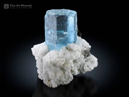 Aquamarine on Albite from Nyt Bruk Mine Pakistan