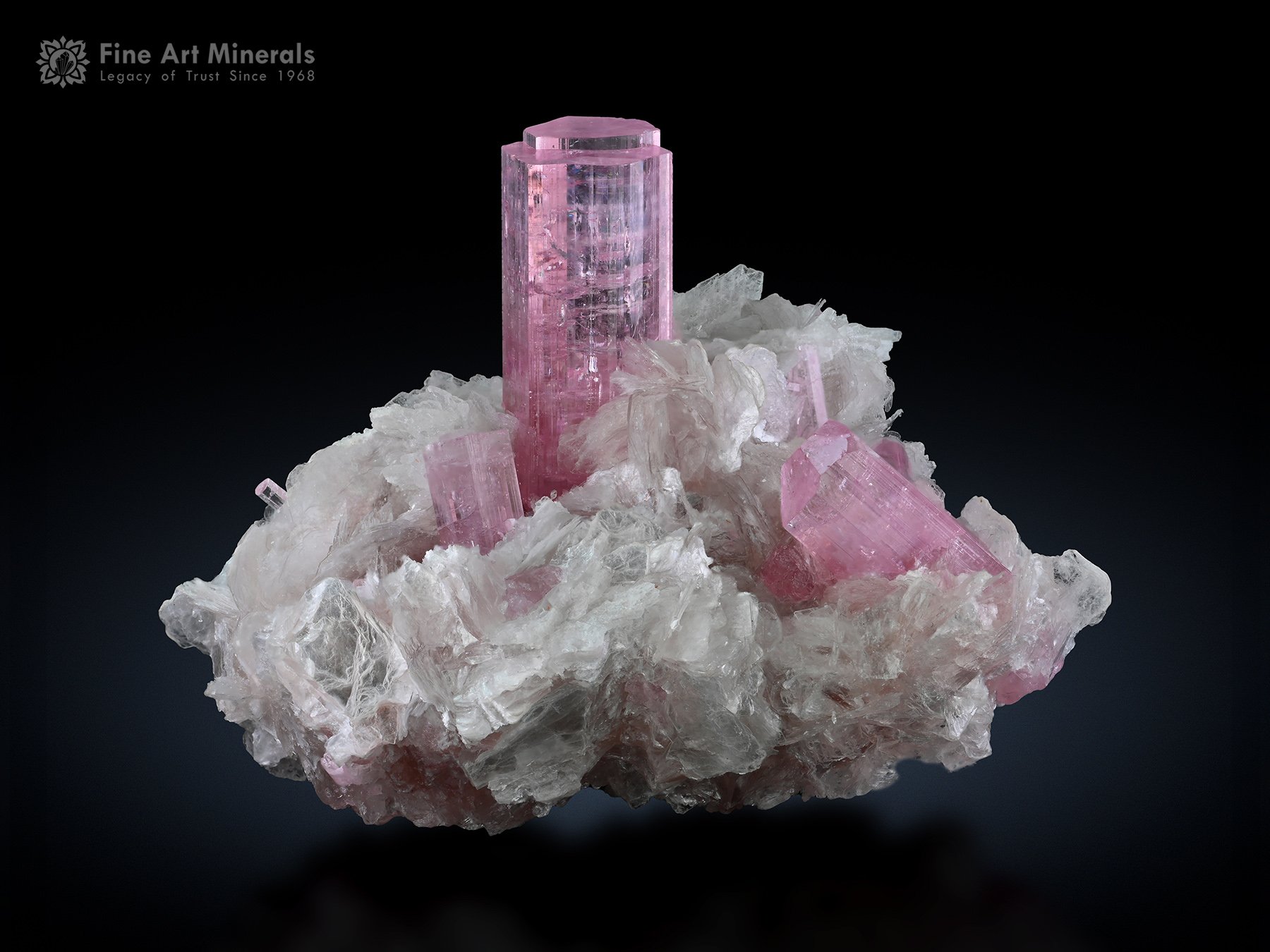 Pink Tourmaline with Albite from Afghanistan