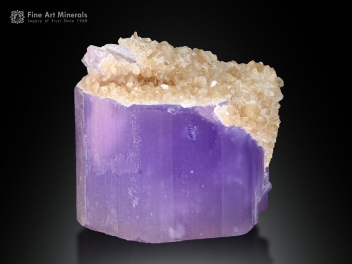 Purple Apatite with Stilbite from Afghanistan
