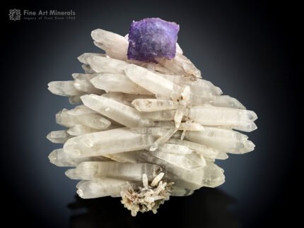 Fluorite on Quartz from China