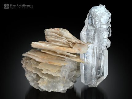 Faden Quartz with Calcite from Pakistan