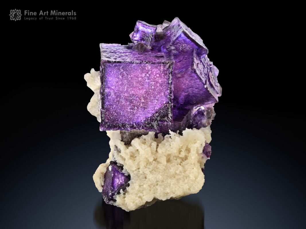 Fluorite with Barite from USA