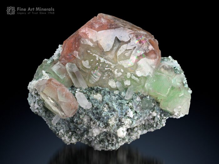 Fluorite with Albite from Pakistan