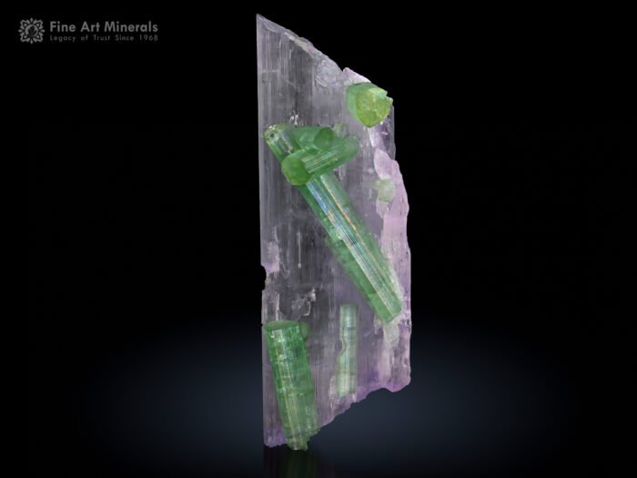 Kunzite with Tourmaline from Afghanistan