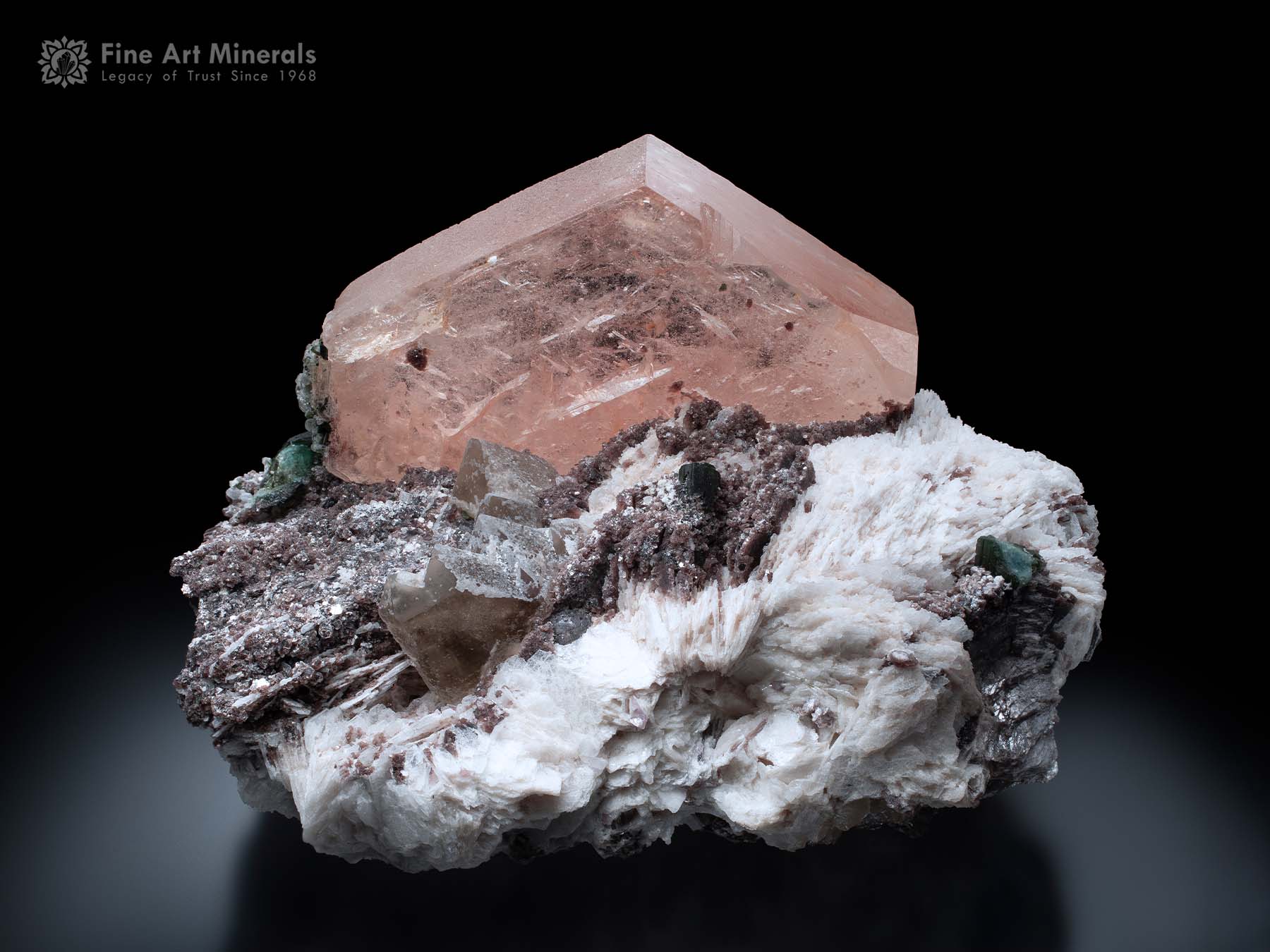 Morganite with Tourmaline from Brazil
