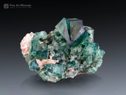 Fluorite with Aragonite from United Kingdom