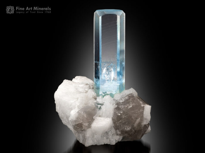 Aquamarine on Quartz from Pakistan