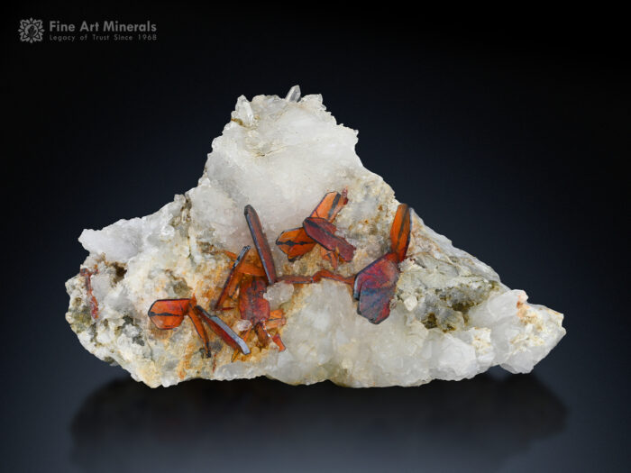 Brookite cluster with Quartz from Pakistan