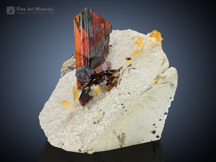 Brookite with Mango Quartz from Pakistan