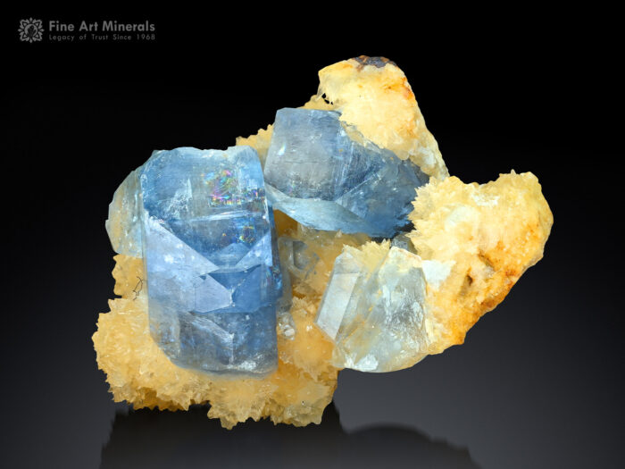 Celestine with Calcite from Afghanistan