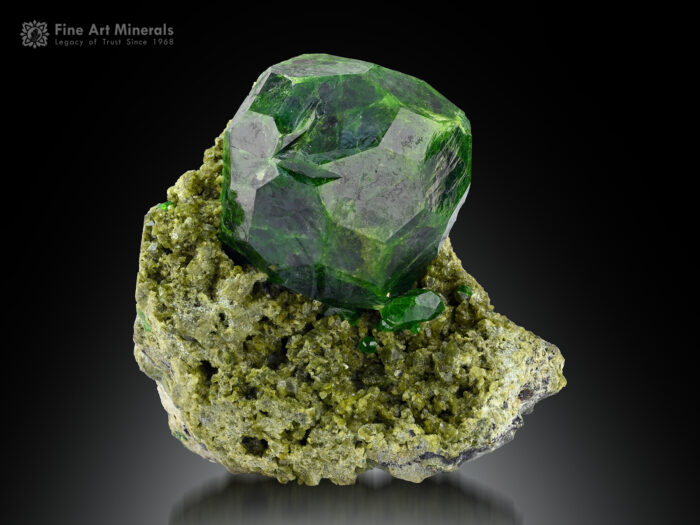 Demantoid Garnet on Matrix