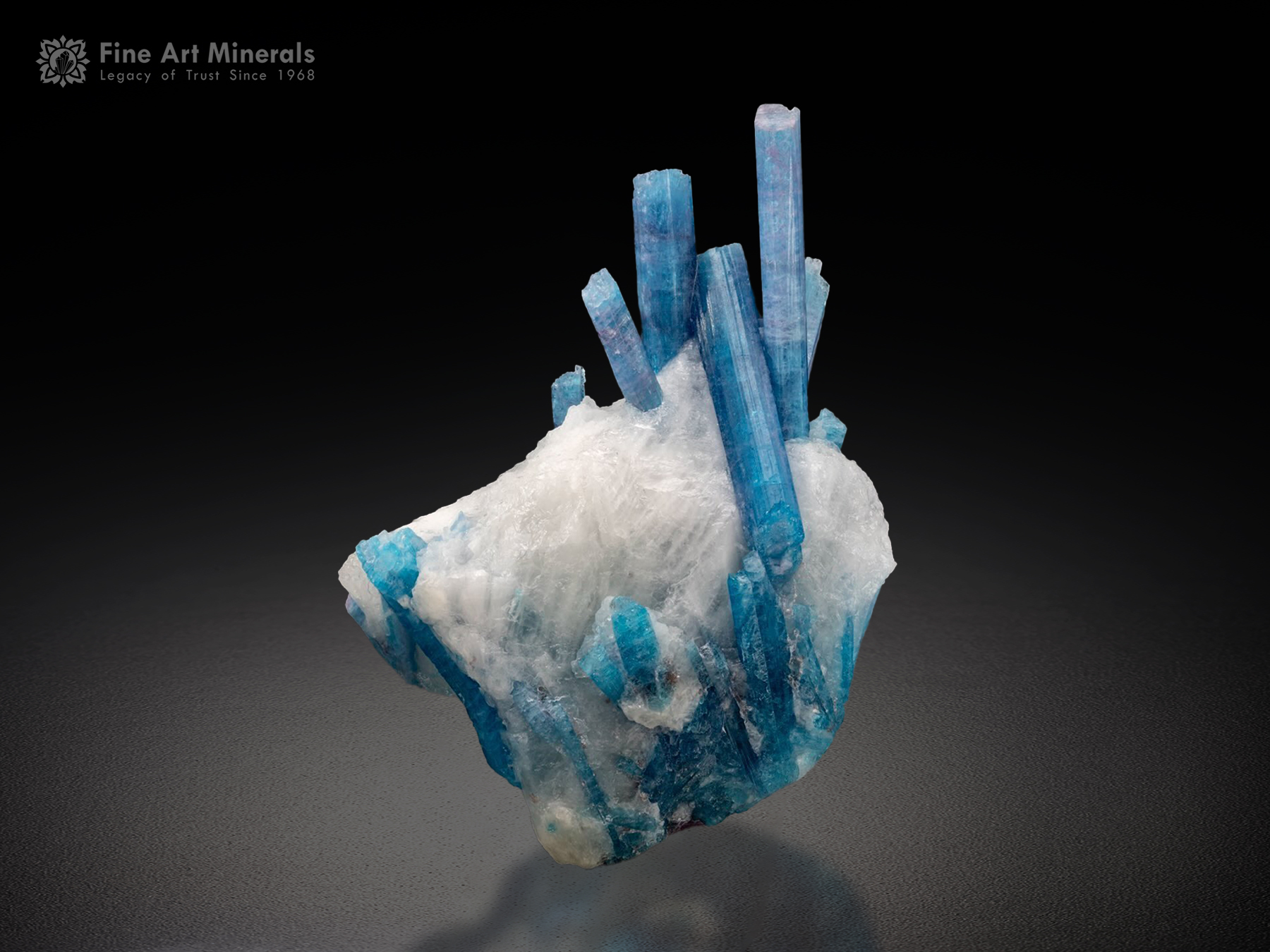 Paraiba Tourmaline on Quartz from Brazil