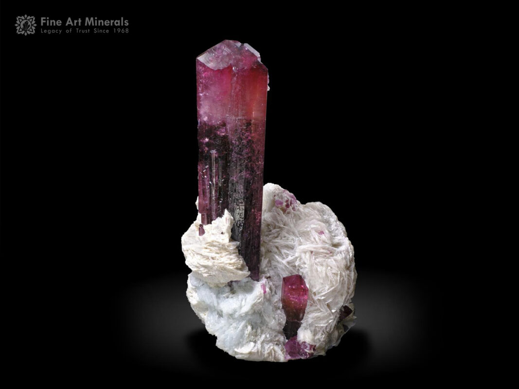 Tourmaline on Albite from Malkhan Russia