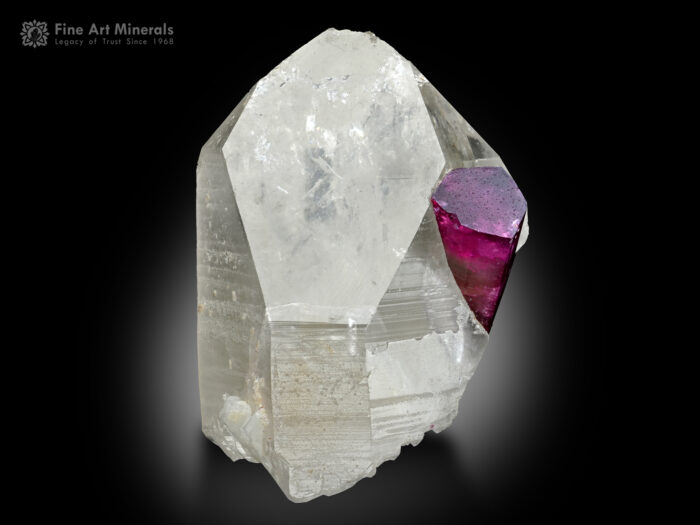 Bi Color Tourmaline on Quartz from Brazil